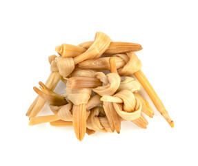 day lily or Hemerocallis lilioasphodelus isolated on white background