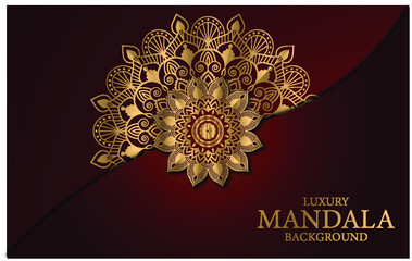 Luxury mandala background with golden arabesque pattern Arabic Islamic east style