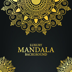 Luxury mandala background with golden arabesque pattern Arabic Islamic east style