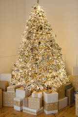 christmas tree with gift boxes