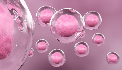 Human Stem Cell Concept, 3D Render
