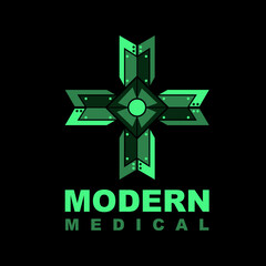 Modern Medical Logo Design Vector