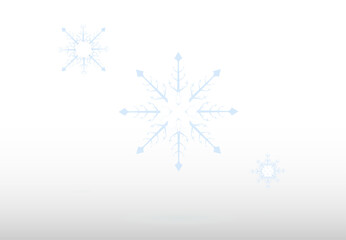Obraz premium Snowflake icon in white and shiny background with white flowers, winter, new year in symbols and Christmas logos, vector illustration