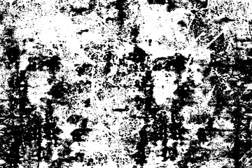 Black and white grunge background. Monochrome texture of wear, ruin, horror, dirt. The ink-stained surface is old