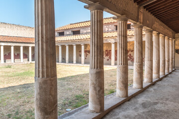 Torre Annunziata, Italy 3 August 2020 - Italy, Naples, Oplontis, the villa of Poppea in the...