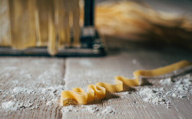 close up of pasta on table