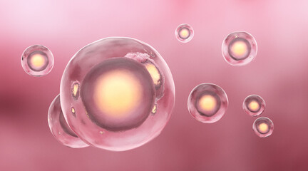 Human Cell, 3D Rendering.