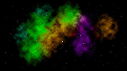 Beautiful colorful nebula in deep space