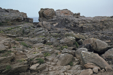 Felsformation an der bretonischen Kueste