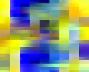 Blue yellow lights abstract background with squares