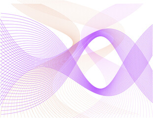 Abstract waves background. Geometric shapes and lines isolated on white. dynamic design. Futuristic background design. 3d shapes design ideas. Architecture mesh drawing. Purple and orange. Office 