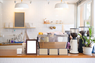 Concept decoration of modern coffee shop, interior design