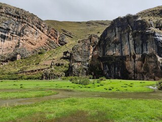 paisaje, montagna, naturaleza, roca, cielo, verde, azul, verano, césped, cerro, acantilado,...