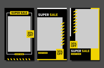 Collection of social media stories templates. Suitable for online stores in promoting a product or brand
