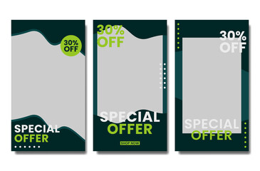 Collection of social media stories templates. Suitable for online stores in promoting a product or brand
