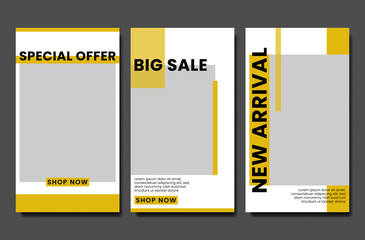 Collection of social media stories templates. Suitable for online stores in promoting a product or brand

