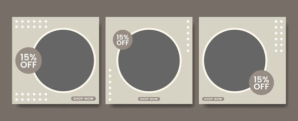 Collection of social media feed templates. Suitable for online stores in promoting a product or brand
