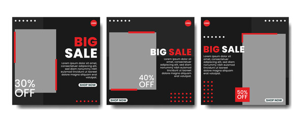 Collection of social media feed templates. Suitable for online stores in promoting a product or brand
