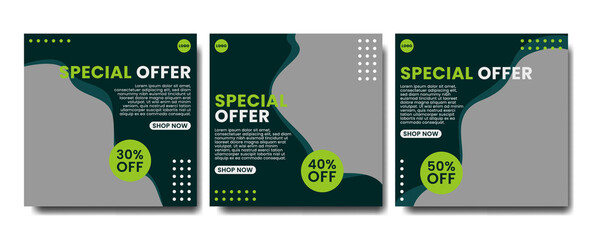 Collection of social media feed templates. Suitable for online stores in promoting a product or brand
