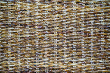 Closed up of wood weave craft textured background