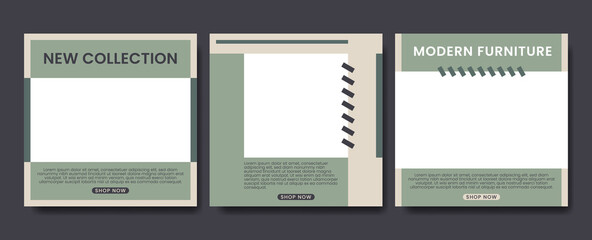 Collection of social media feed templates. Suitable for online stores in promoting a product or brand
