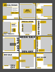 Collection of social media feed templates. Suitable for online stores in promoting a product or brand
