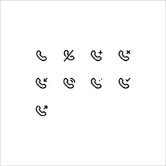 Call Icon Set (Line)