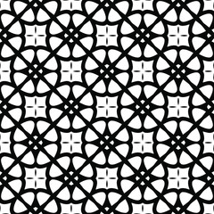 Fototapeta premium Black and white texture. Abstract seamless geometric pattern. 