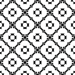 Naklejka premium Black and white texture. Abstract seamless geometric pattern. 