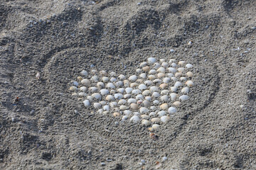 heart on the sand