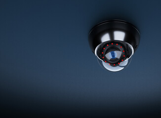 Security CCTV camera or Surveillance System. 3D Render
