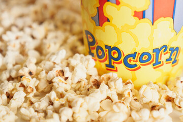Fresh delicious popcorn.