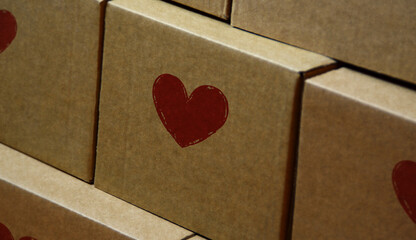 Heart health and love symbol stamp and stamping
