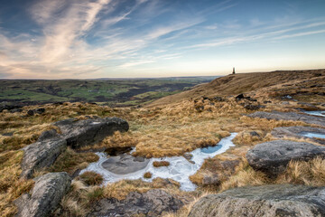 Scenery along the Pennine Way at Calderdale, West Yorkshire 