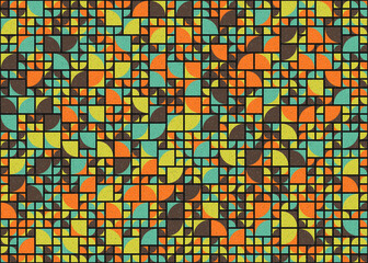 Fototapeta premium Abstract Geometric Pattern generative computational art illustration