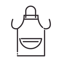 chef, apron uniform kitchen line style icon