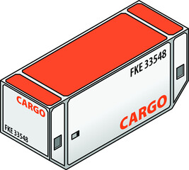A full-width air cargo container for wide body cargo jets.