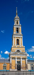 Fototapeta na wymiar Bell Tower of John the Theologian church. city of Kolomna, Russia. Years of construction 1826 - 1846