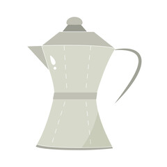 moka pot making hot drinks cartoon style