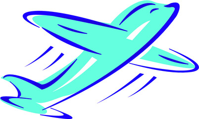 Travel concept vector illustration in flat style design. Airplane flying above tourists luggage, map, passport, tickets and photo camera. Vacation background.