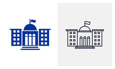 University building icon logo vector template, Education icon concepts, Creative design