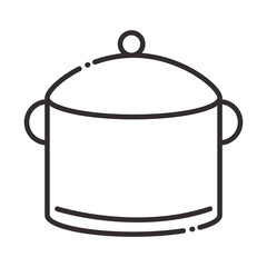 chef, pot kitchen utensil object line style icon