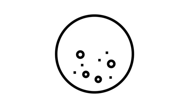 blackhead skin disease animated black icon. blackhead skin disease sign. isolated on white background