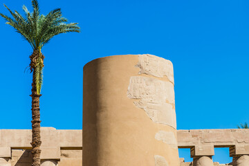 The Karnak Temple Complex, a vast mix of decayed temples, chapels, pylons, and other buildings in...