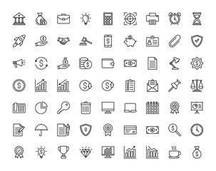 icons set. Business and Finance for web, app,  computer. vector illustration