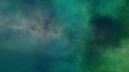 nebula gas cloud in deep outer space, science fiction illustrarion, colorful space background with stars 3d render
