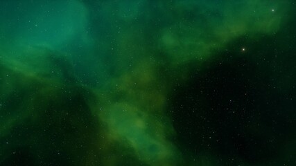 nebula gas cloud in deep outer space, science fiction illustrarion, colorful space background with stars 3d render
