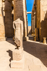 The Karnak Temple Complex, a vast mix of decayed temples, chapels, pylons, and other buildings in...
