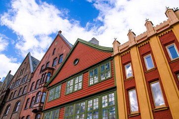 Fototapeta na wymiar Häuser Bryggen, Bergen