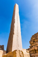 The Karnak Temple Complex, a vast mix of decayed temples, chapels, pylons, and other buildings in...